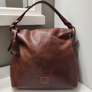 🤎Vintage Dooney & Bourke Florentine Genuine Smooth Leather Shoulder Satchel Bag